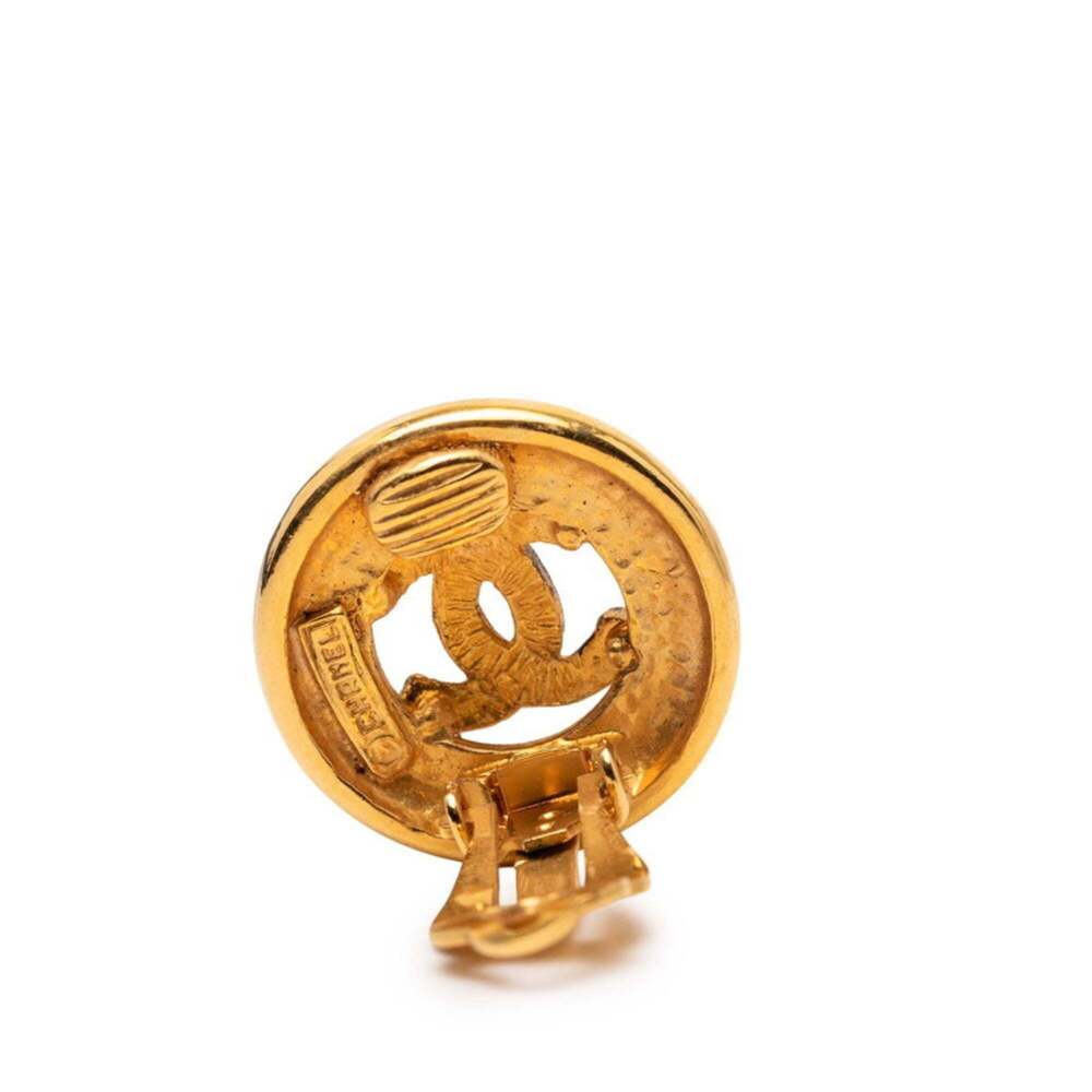 CHANEL Green Logo Earrings - Picture 3 of 3